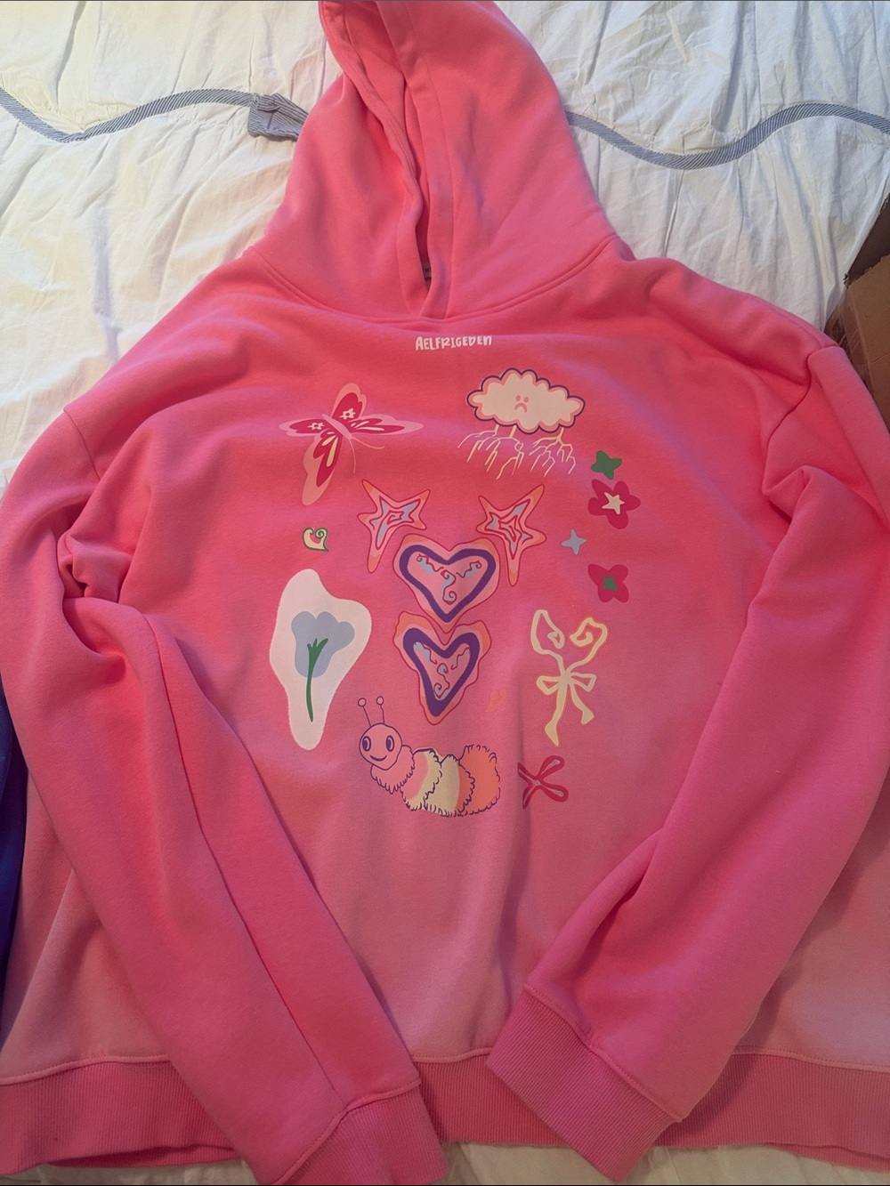 Aelfric Eden Neon Pink Hooded Pullover